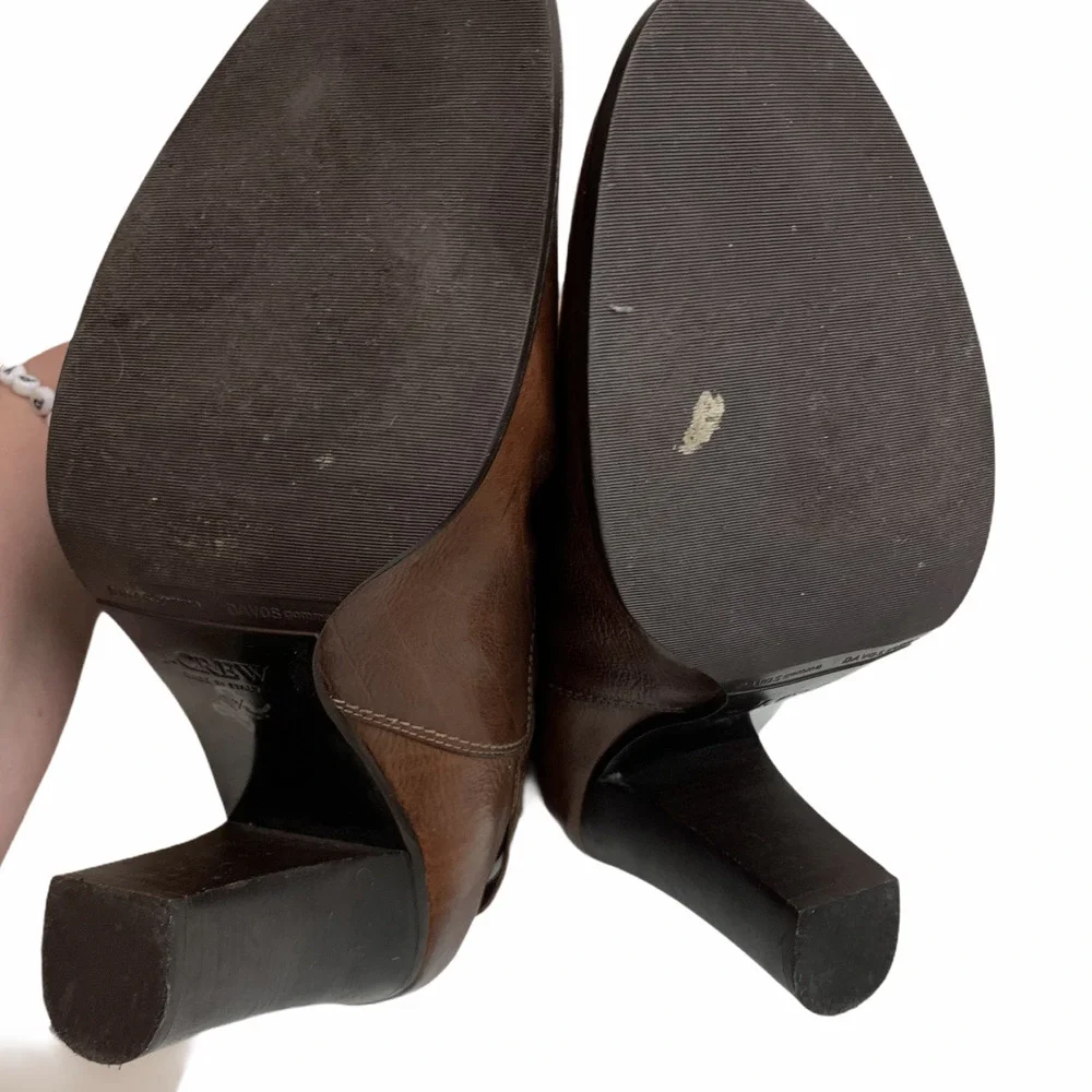 J. Crew Tenley Leather Mid Calf Boots 9.5 - Picture 5 of 8